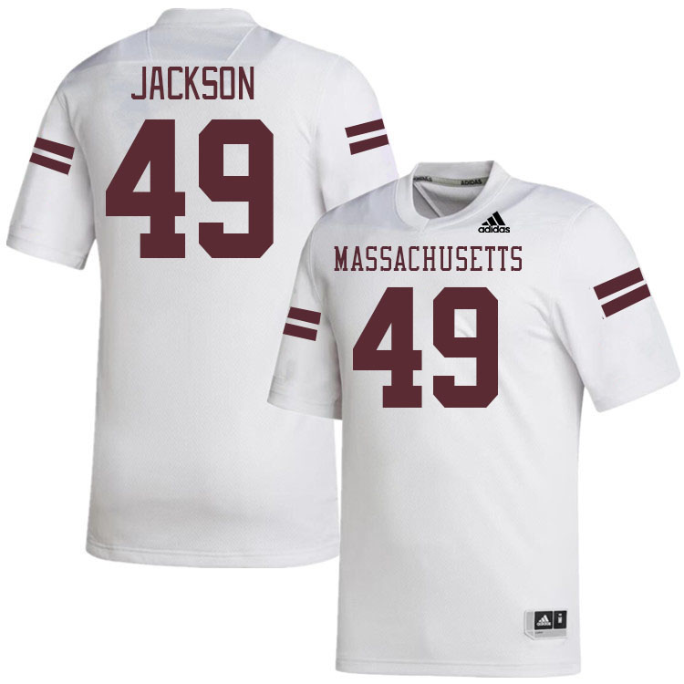 Massachusetts Minutemen #49 Shambre Jackson College Football Jerseys Stitched-White